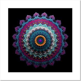 colorful mandala Posters and Art